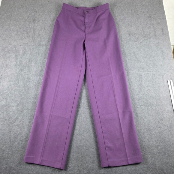 Levi's Pants - Vintage Levis Sta-Prest Purple High Waisted Wide Leg Trousers Size 14 Womens